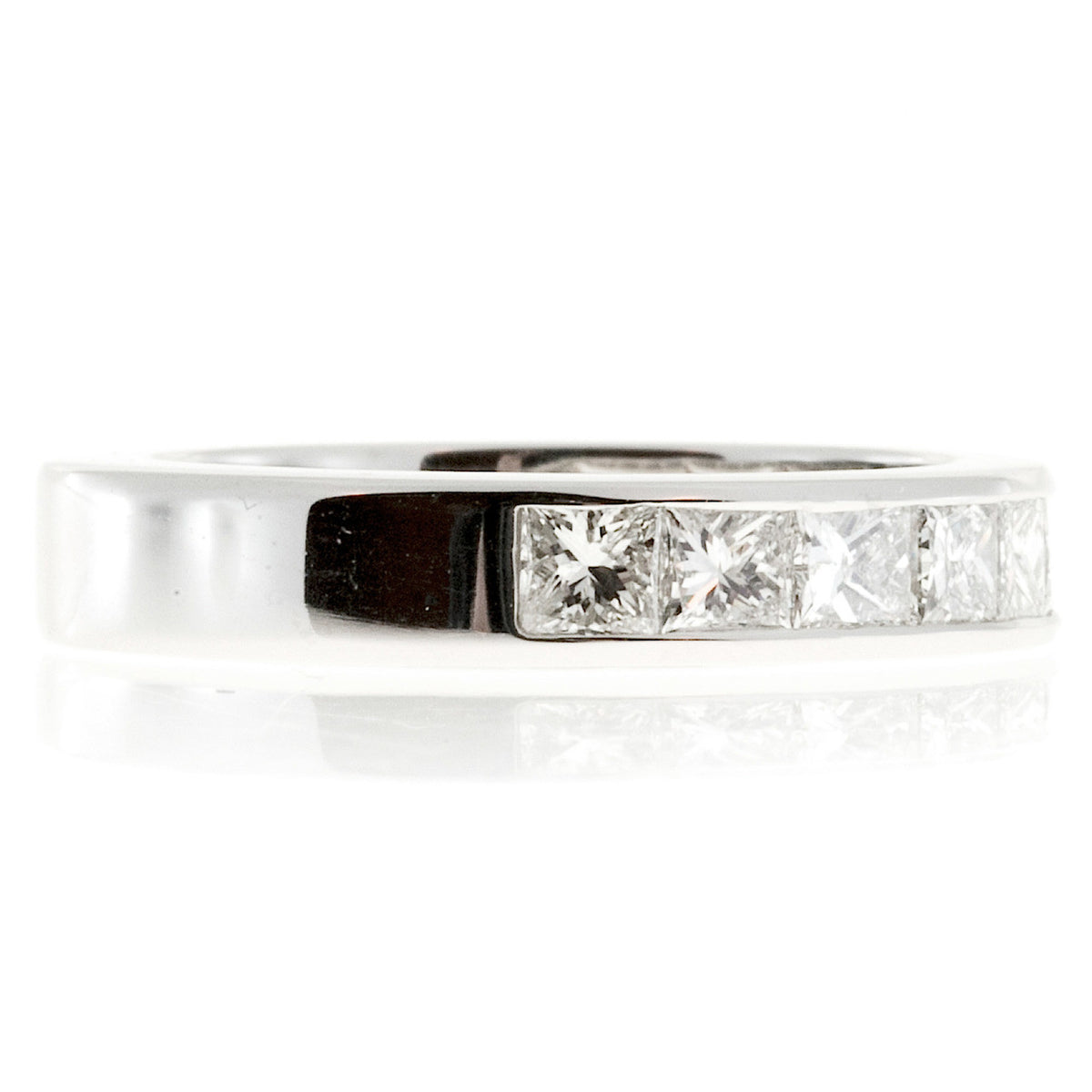 Peter Suchy 11 Princess Cut Diamond 1.25ct Platinum Channel Band Ring – image 5