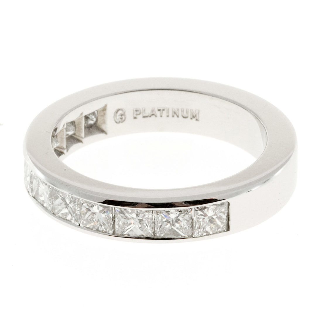 Peter Suchy 11 Princess Cut Diamond 1.25ct Platinum Channel Band Ring – image 7