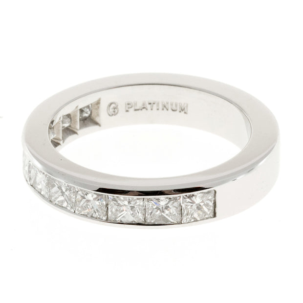 Peter Suchy 11 Princess Cut Diamond 1.25ct Platinum Channel Band Ring