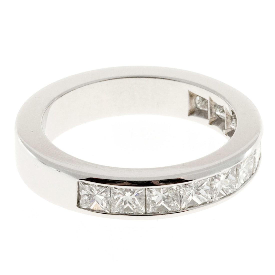 Peter Suchy 11 Princess Cut Diamond 1.25ct Platinum Channel Band Ring – image 8