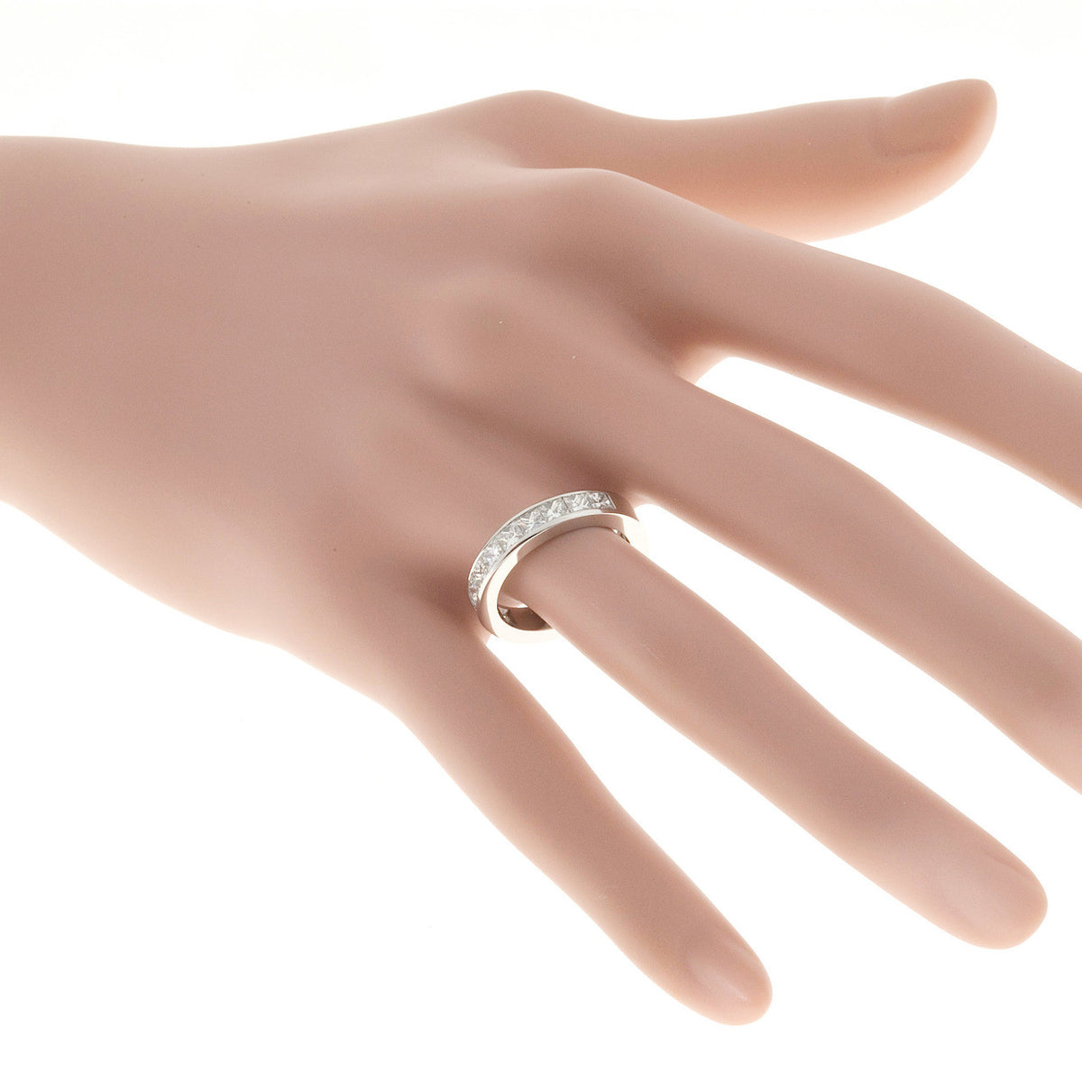 Peter Suchy 11 Princess Cut Diamond 1.25ct Platinum Channel Band Ring – image 9