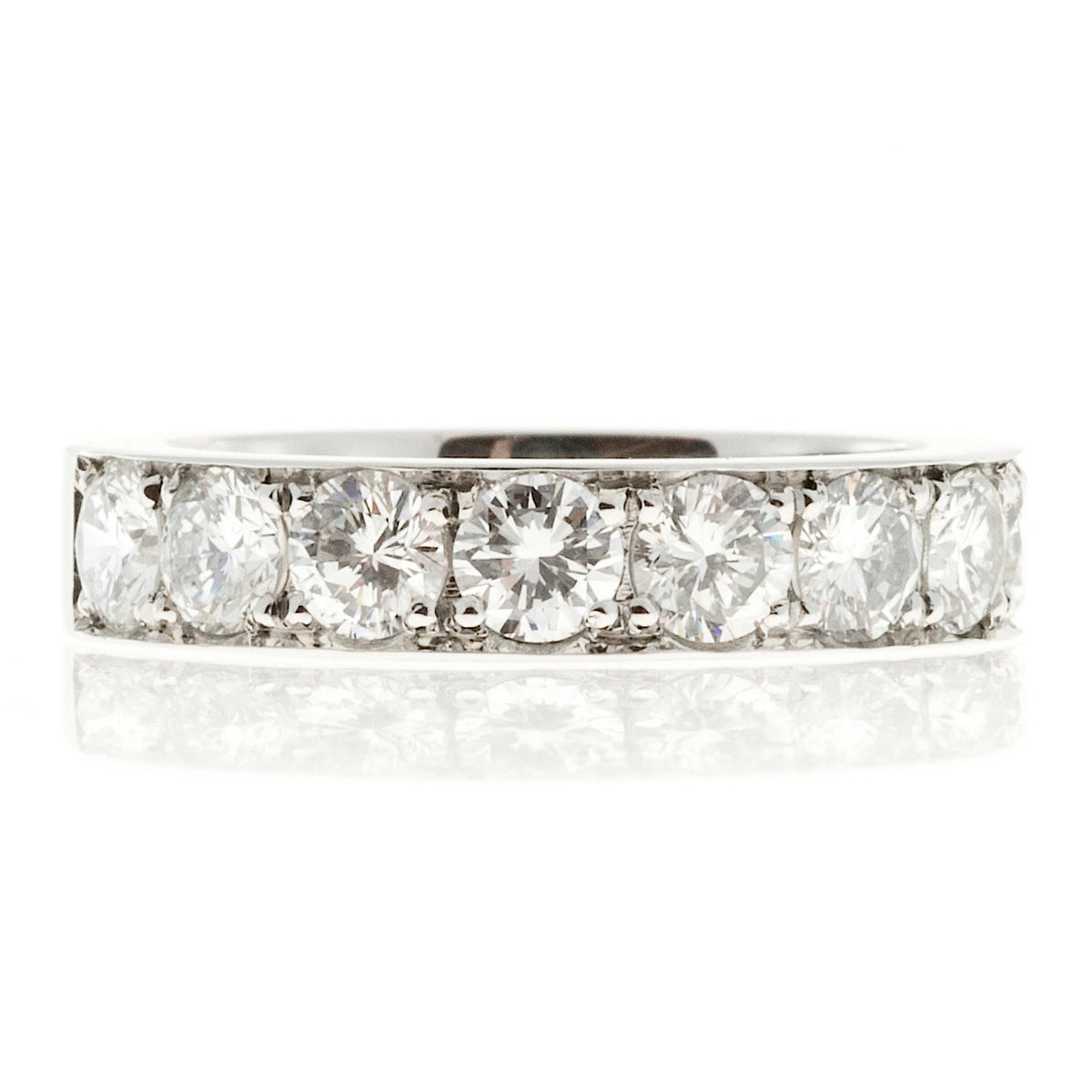 Peter Suchy 1.65ct Bead Set Solid Platinum Wedding Band Ring – image 3