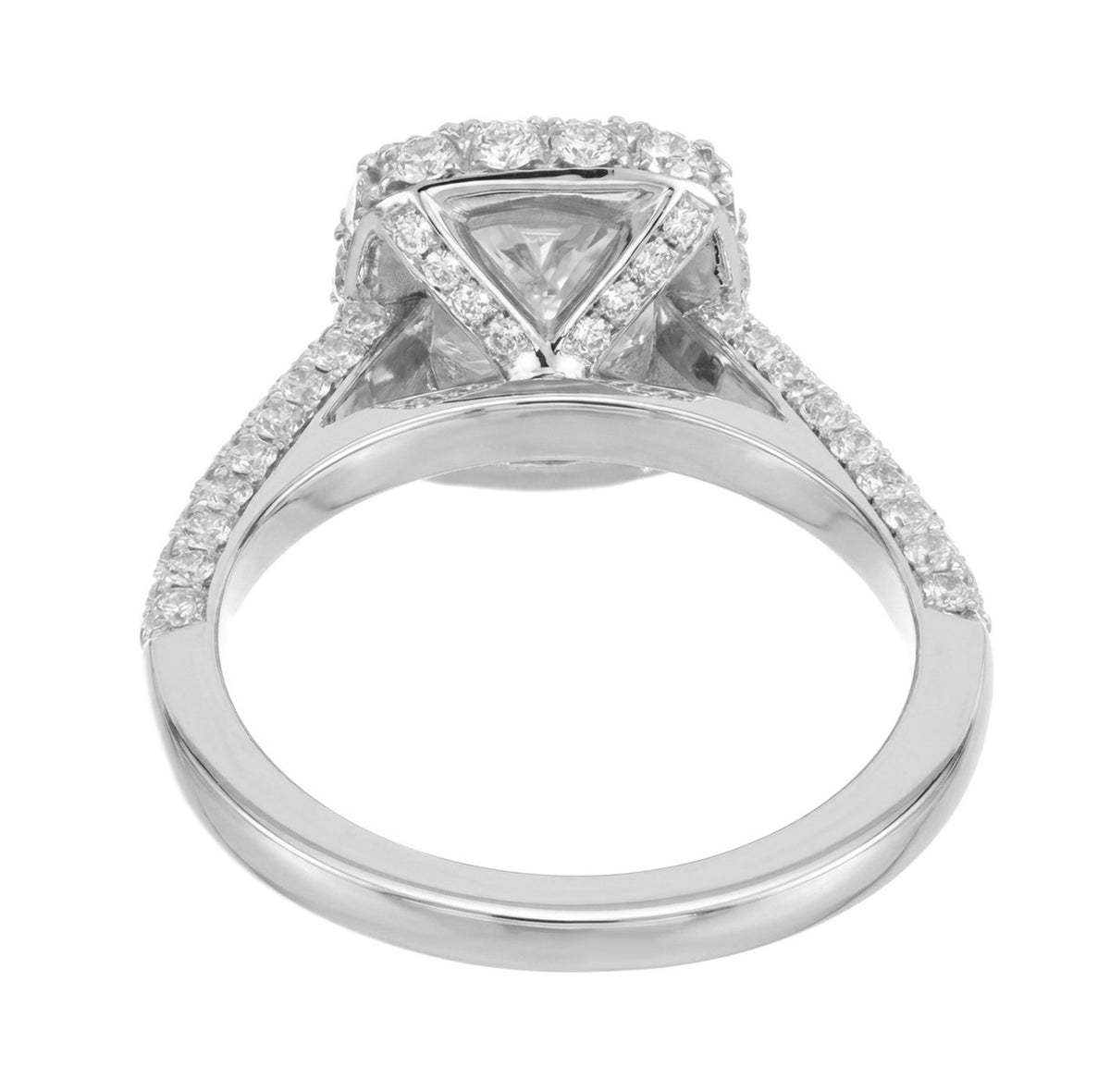 Peter Suchy GIA Certified 1.72 Carat Diamond Platinum Halo Engagement Ring – image 7