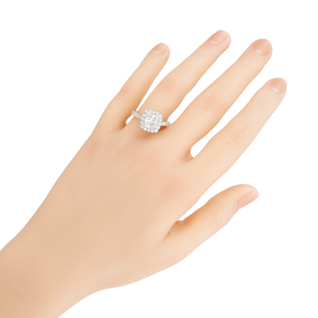 Peter Suchy GIA Certified 1.72 Carat Diamond Platinum Halo Engagement Ring – image 8