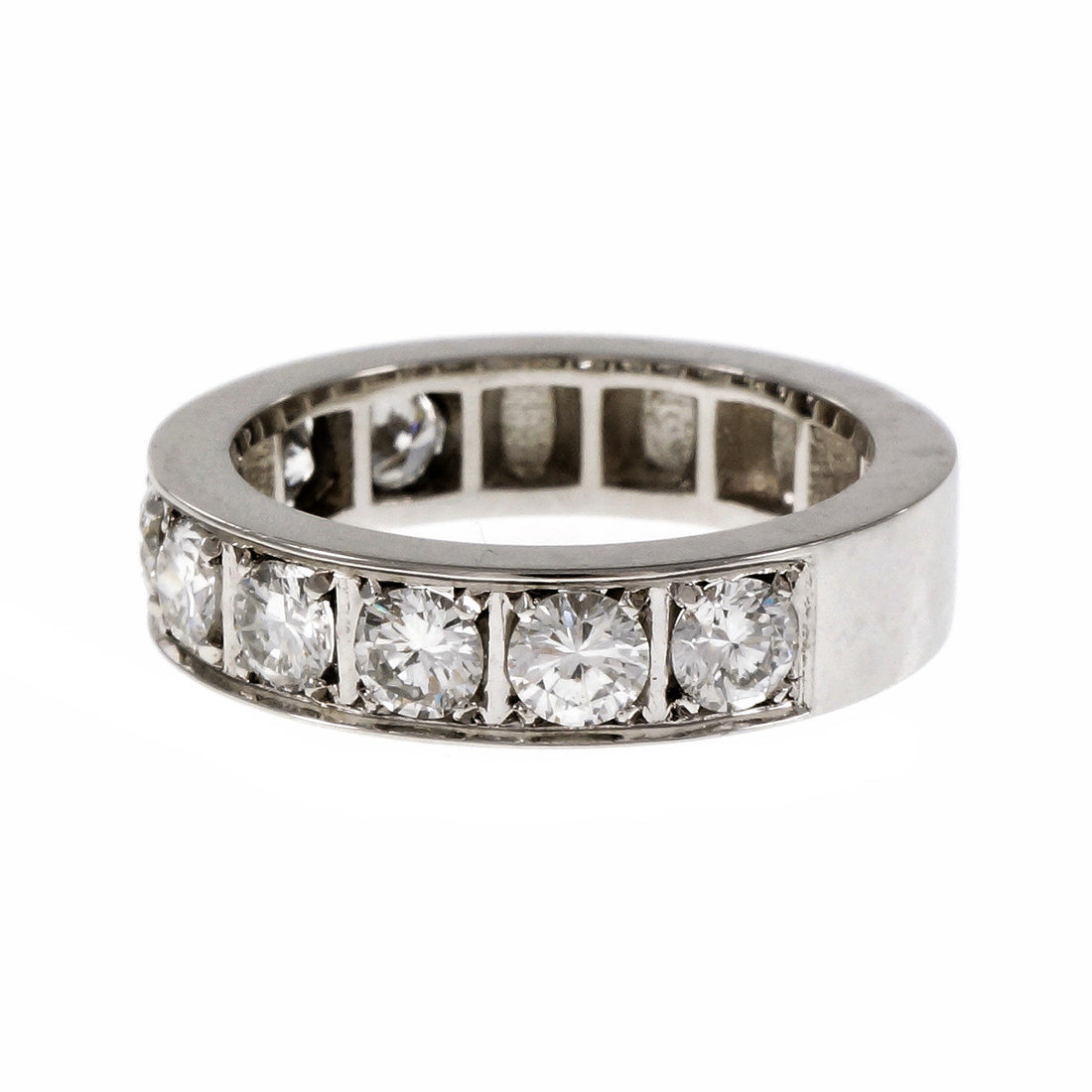 Peter Suchy Diamond Bead Set Wedding Band Ring Art Deco Inspired Platinum – image 6