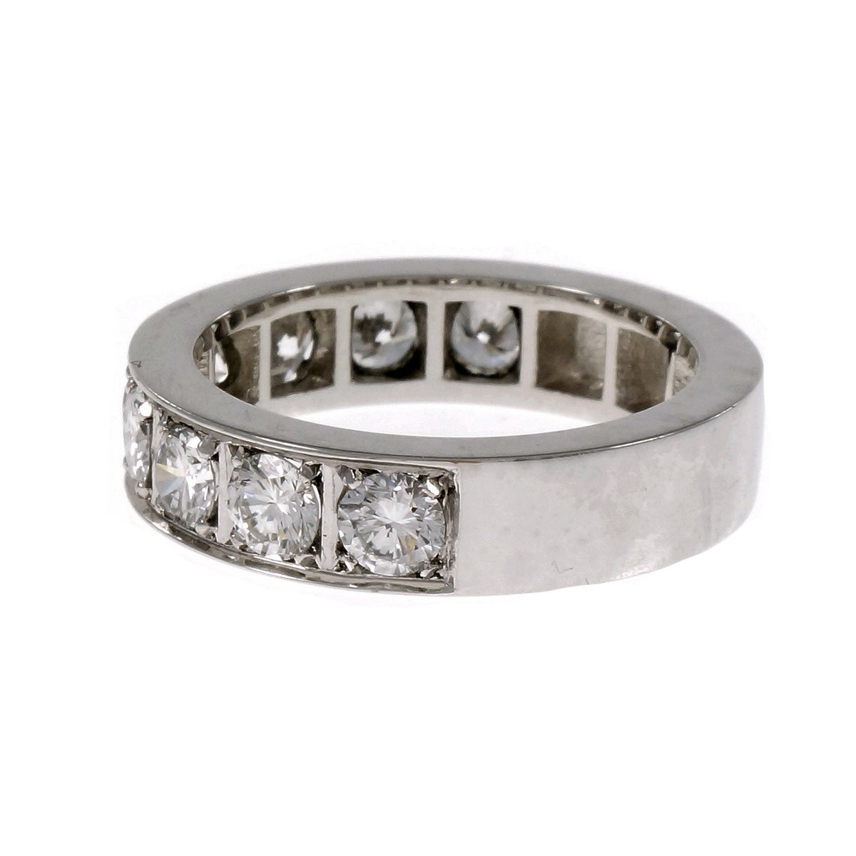 Peter Suchy Diamond Bead Set Wedding Band Ring Art Deco Inspired Platinum – image 8