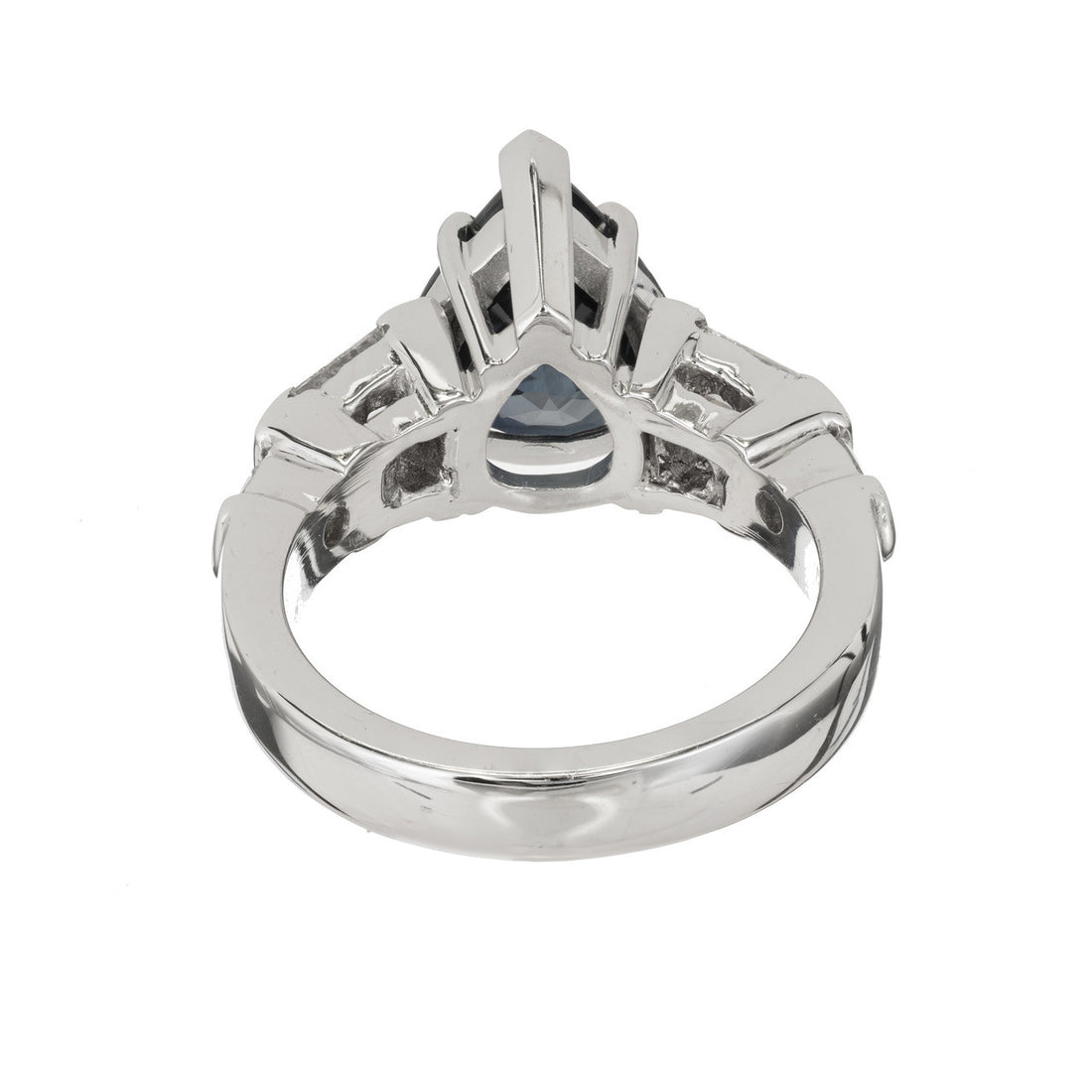 Peter Suchy 4.01 Carat Blue Sapphire Diamond Engagement Ring – image 5