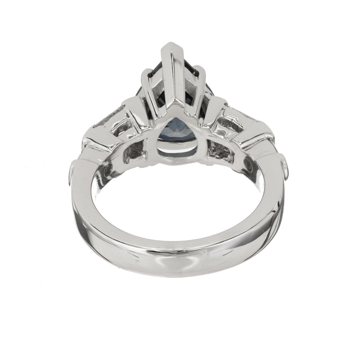 Peter Suchy 4.01 Carat Blue Sapphire Diamond Engagement Ring – image 5