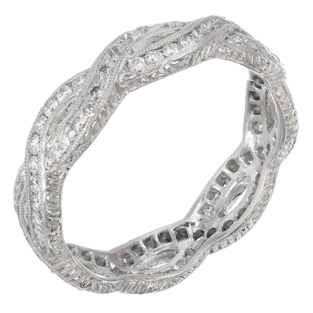 Peter Suchy Infinity Eternity Band Ring Diamond Platinum