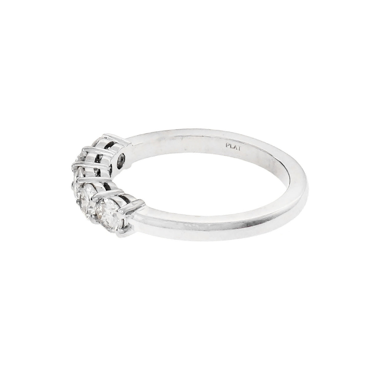 Peter Suchy 5 Round Diamond Wedding Band Platinum Ring – image 3
