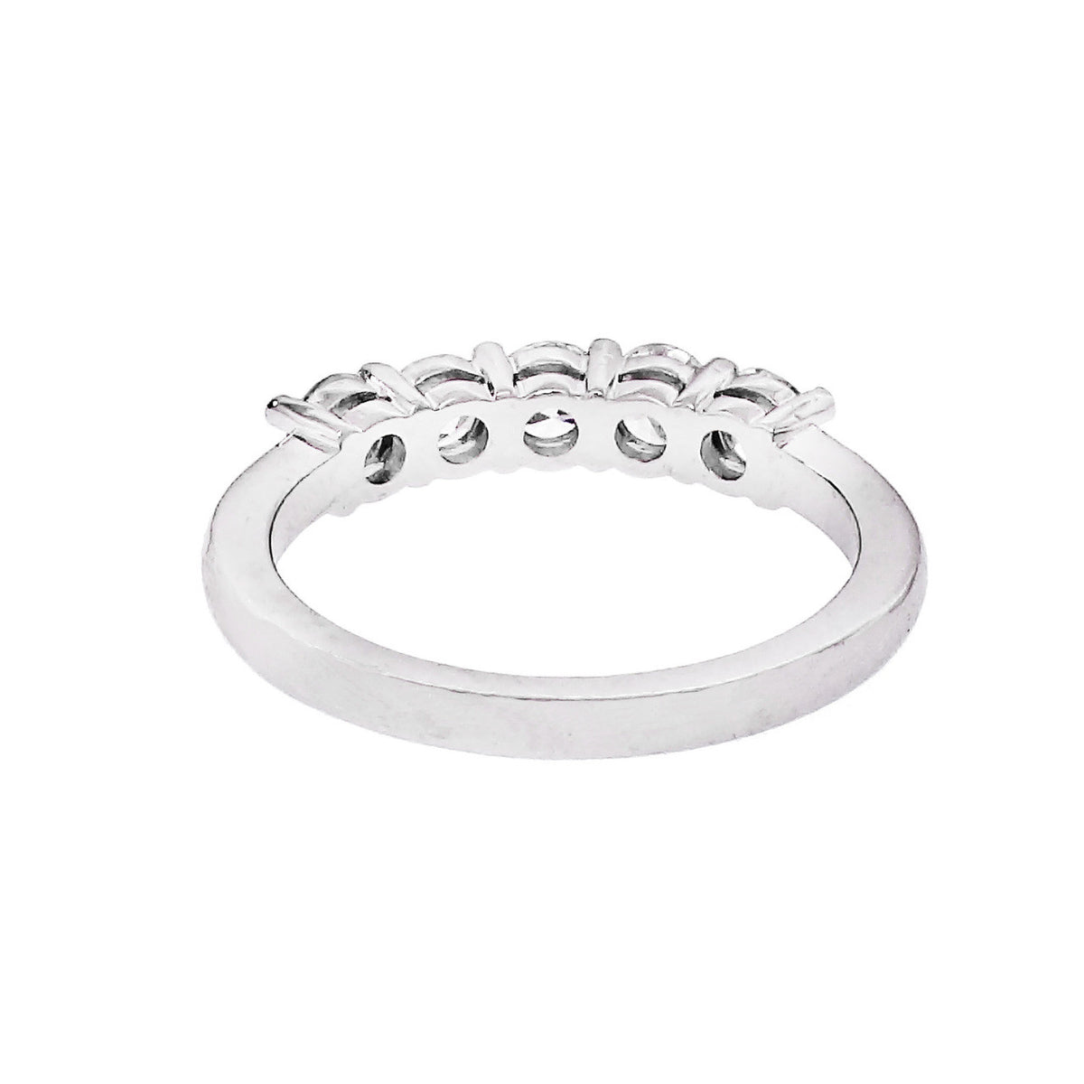 Peter Suchy 5 Round Diamond Wedding Band Platinum Ring – image 4
