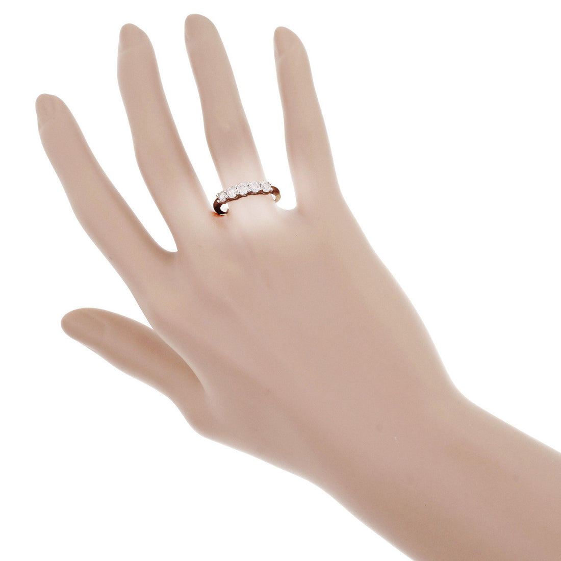 Peter Suchy 5 Round Diamond Wedding Band Platinum Ring – image 6