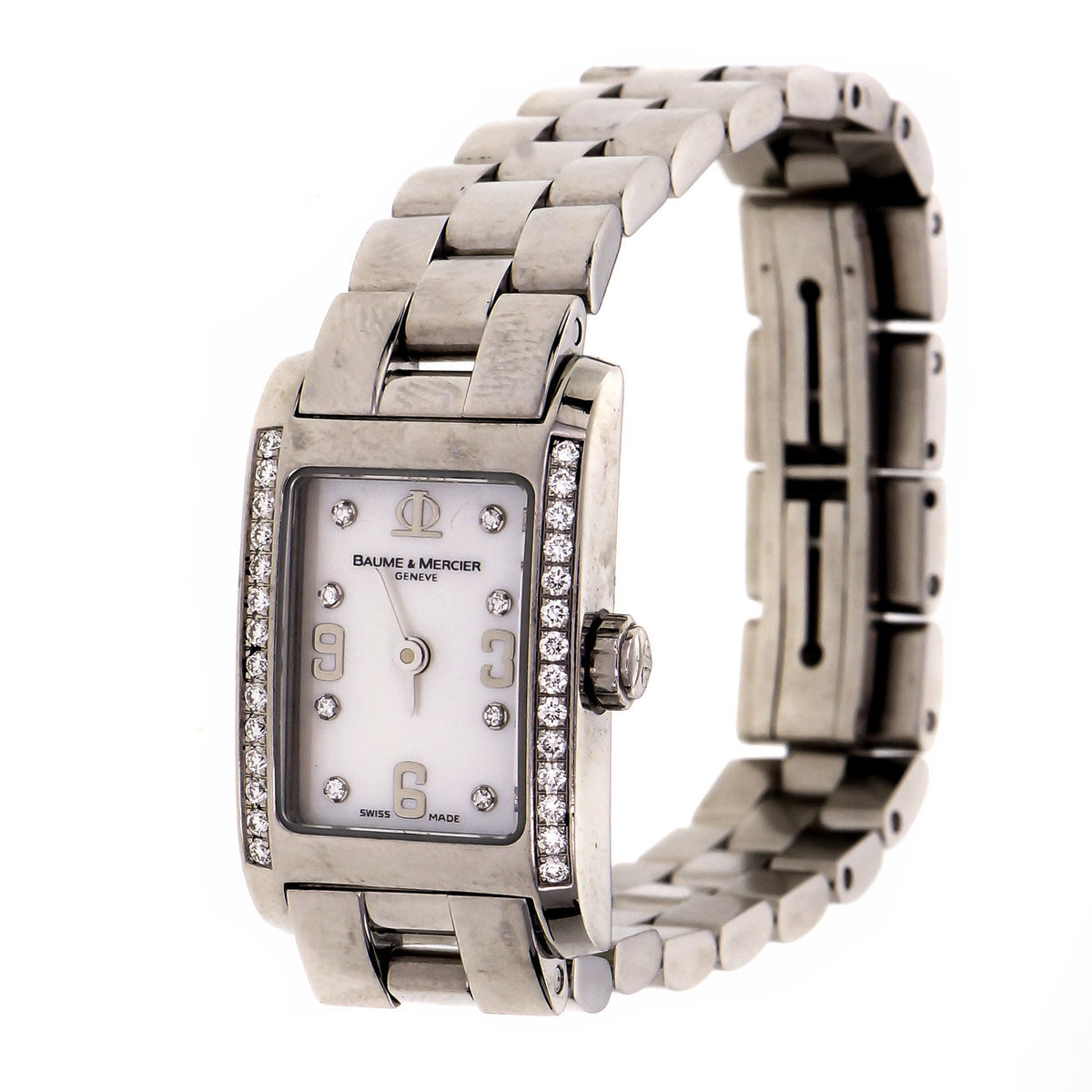 Baume &amp; Mercier Ladies Hampton Diamond Steel Wrist Watch – image 2