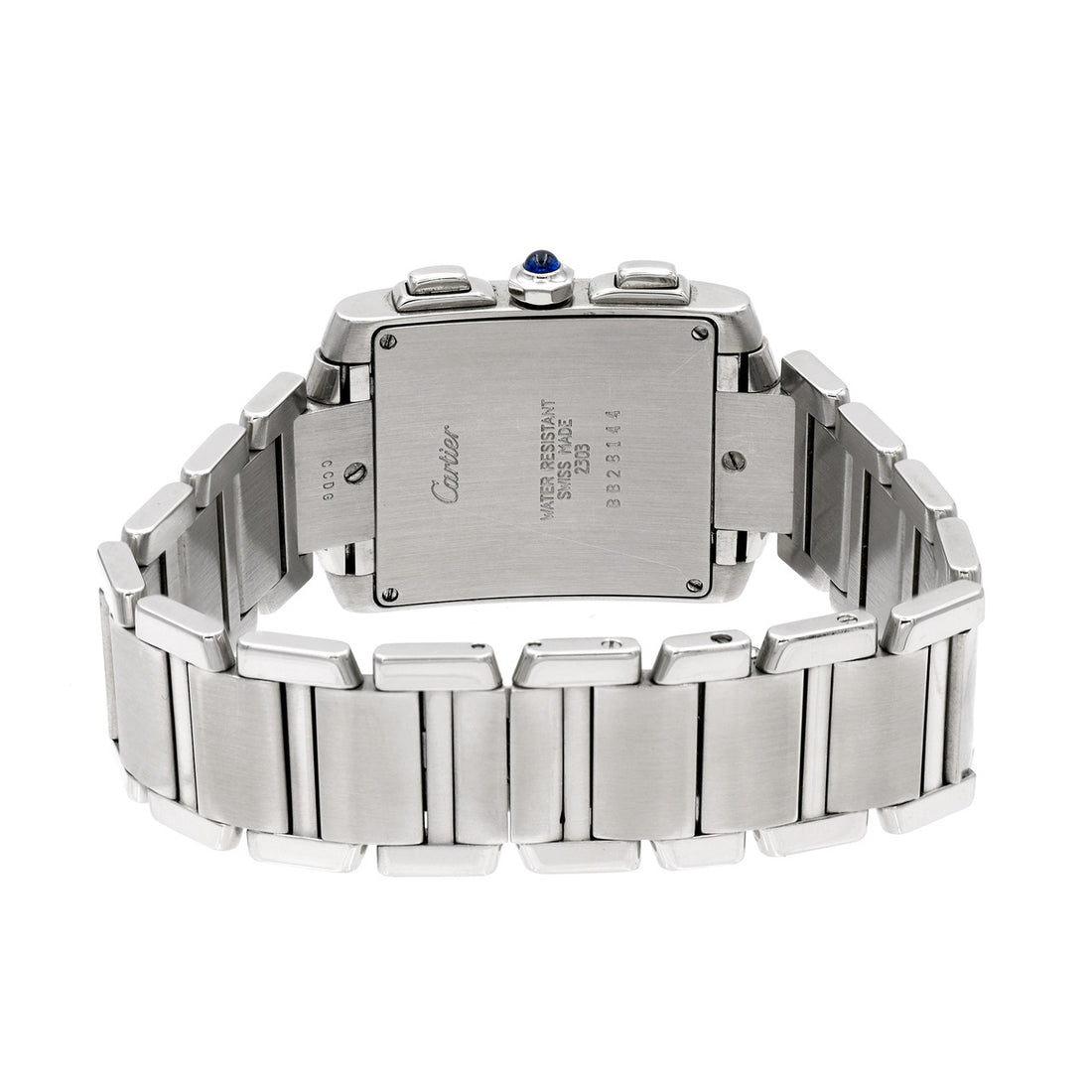 Cartier Steel Tank Francaise 2303 Quartz Chronograph Wrist Watch – image 5