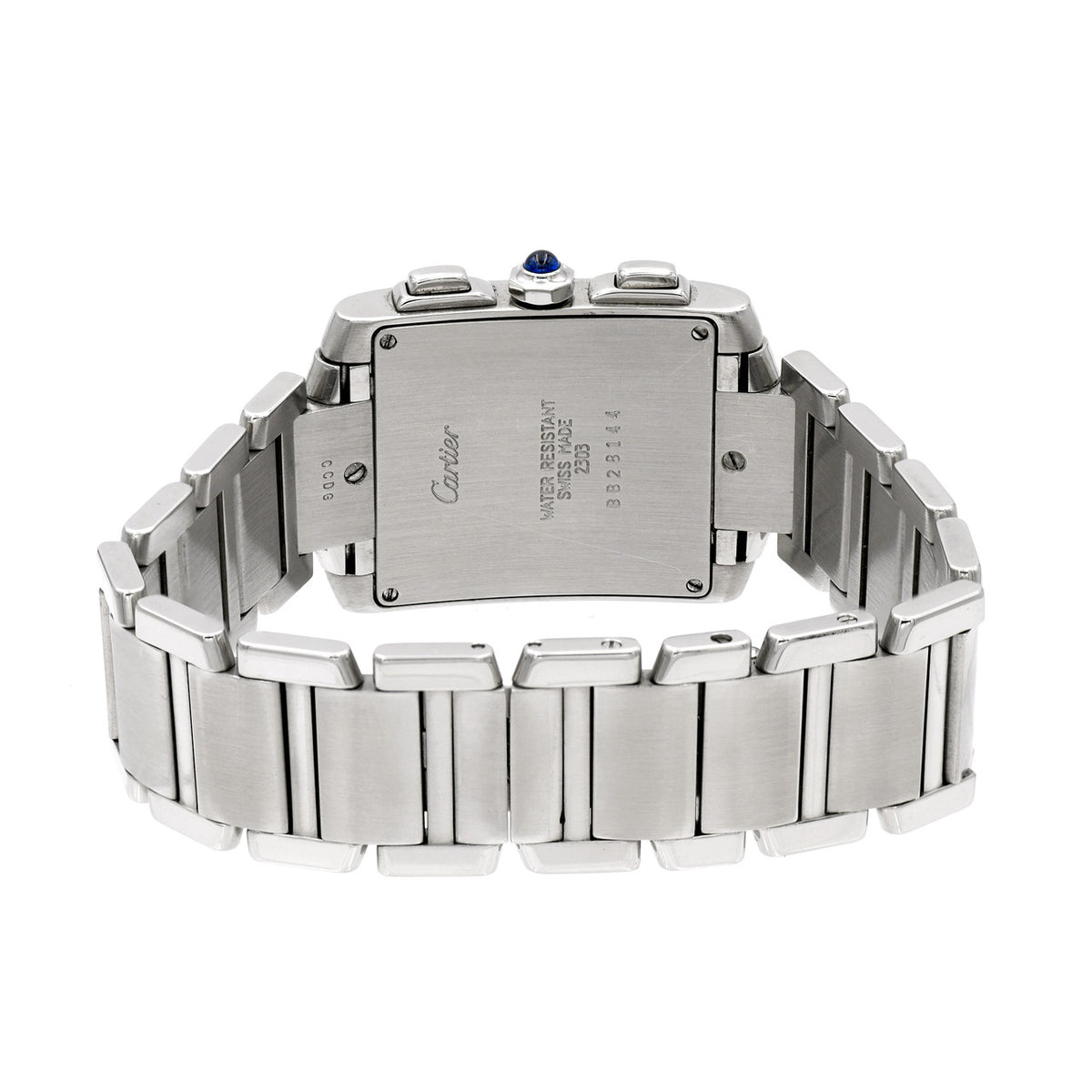 Cartier Steel Tank Francaise 2303 Quartz Chronograph Wrist Watch – image 5