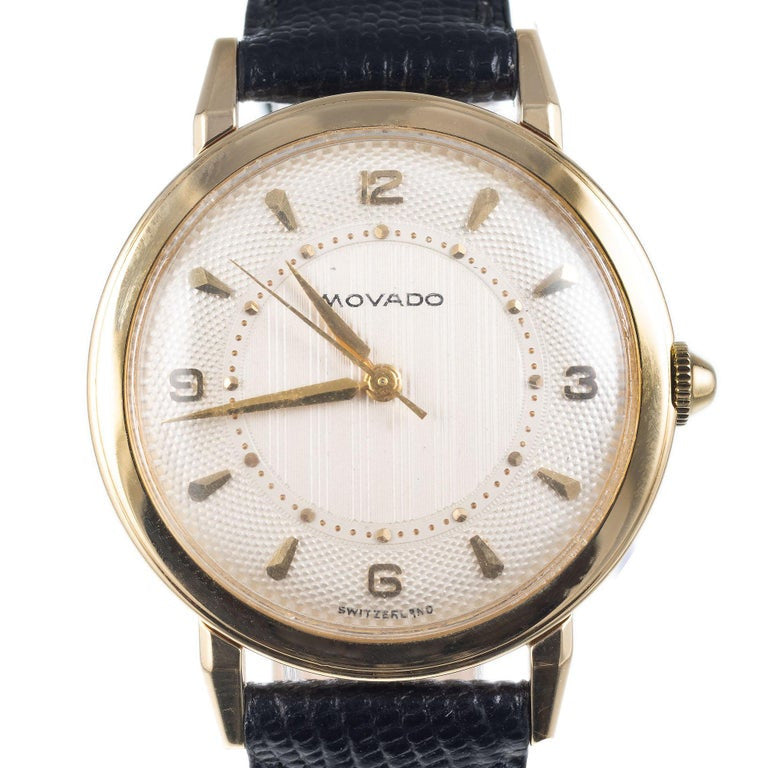 Movado Yellow Gold Manual Wind Men's Strap Wristwatch – image 2