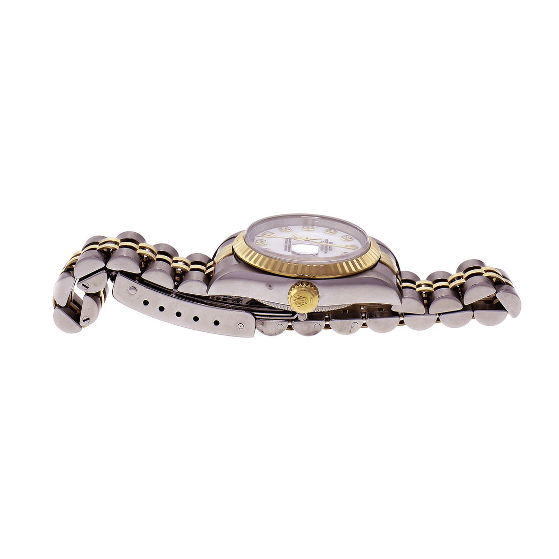 Ladies Rolex Datejust 18k Gold &amp; Steel 79173 Factory White Diamond Dial – image 4