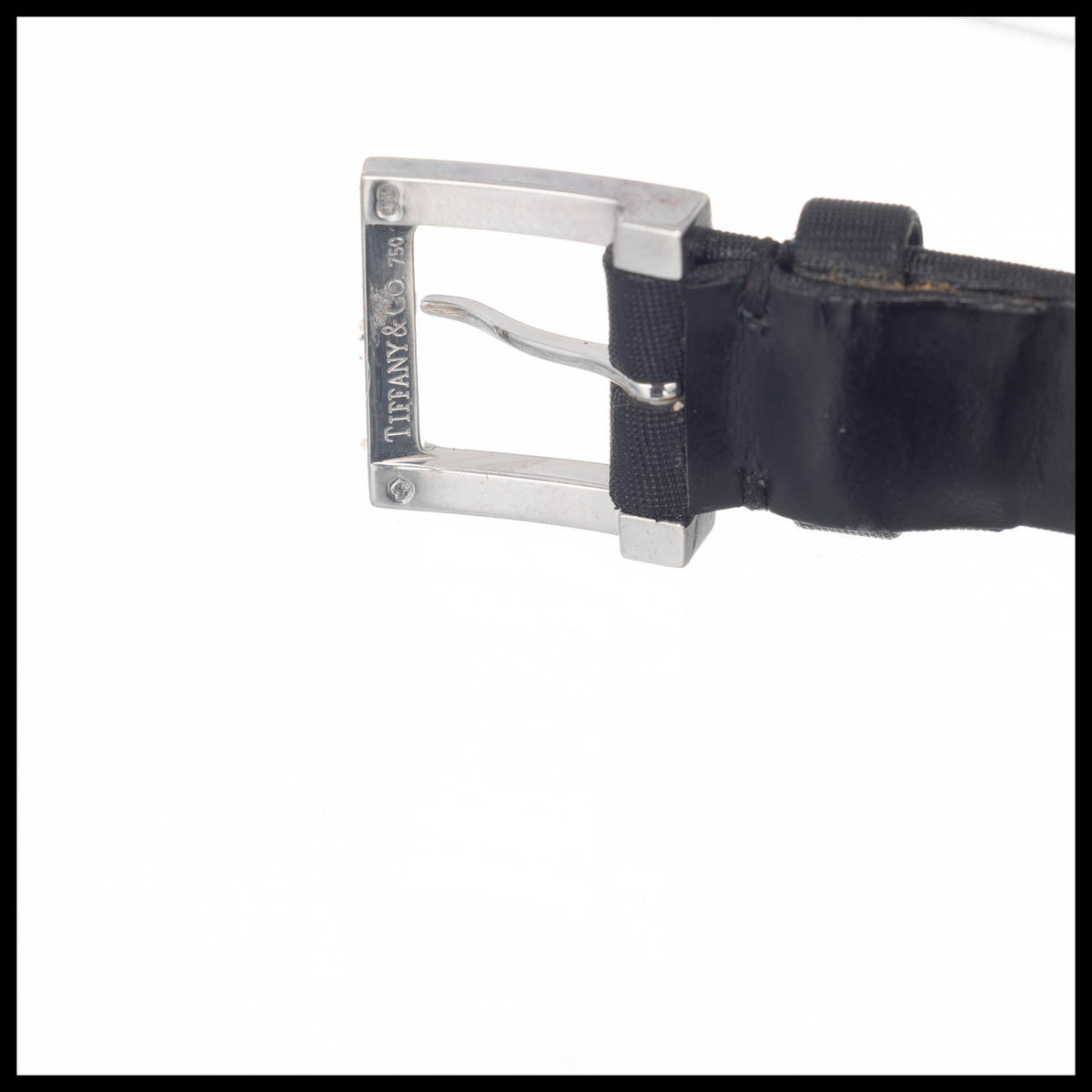 Tiffany & Co Art Deco 1990 18k White Gold Diamond Strap Watch – image 6