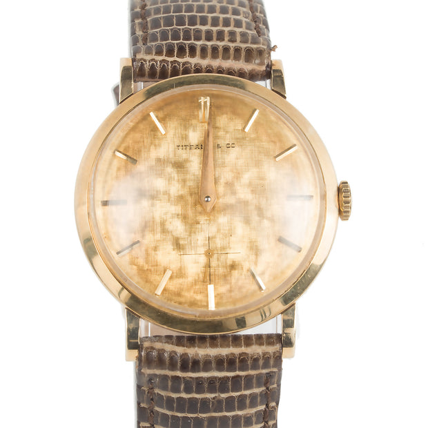 Tiffany Movado 14k 1951 Yellow Gold 17 Jewel Wrist Watch