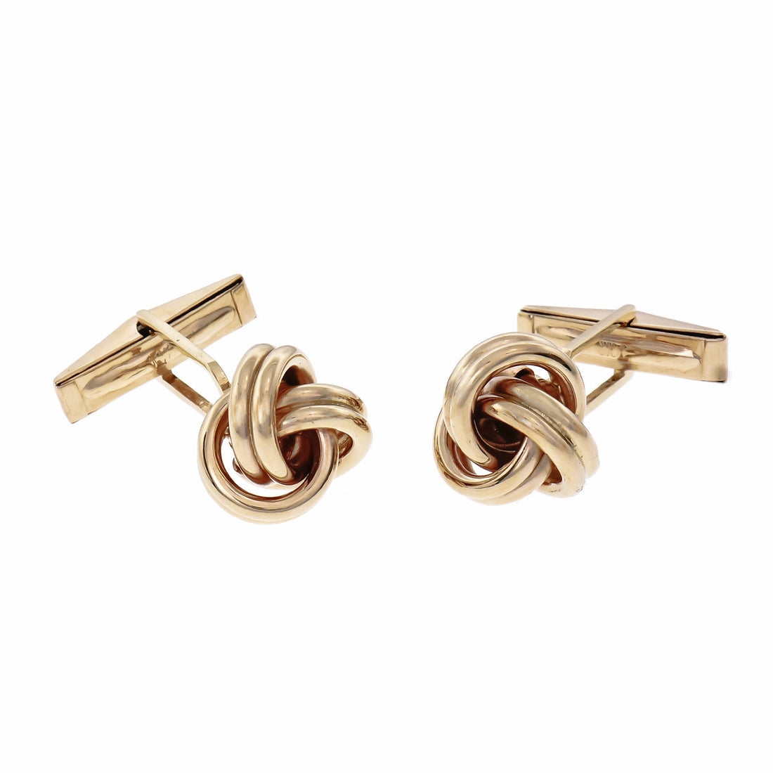 Lindsay Knot Cufflinks 14k Yellow Gold – image 2