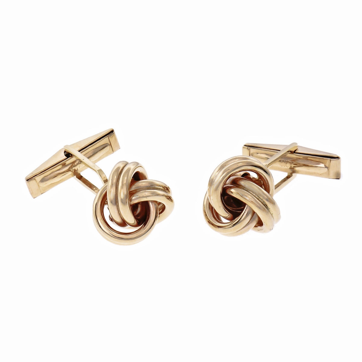 Lindsay Knot Cufflinks 14k Yellow Gold – image 2