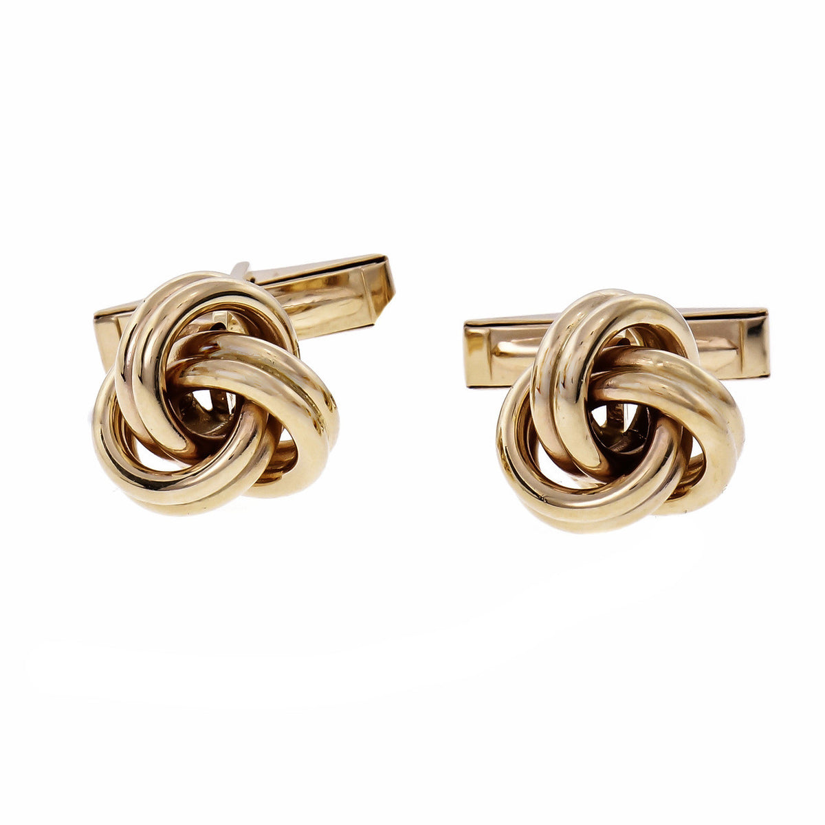 Lindsay Knot Cufflinks 14k Yellow Gold