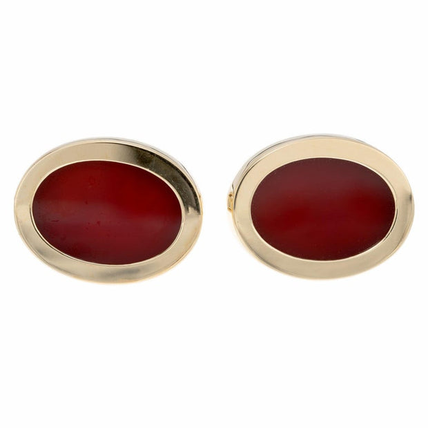 Tiffany & Co Carnelian Yellow Gold Cufflinks