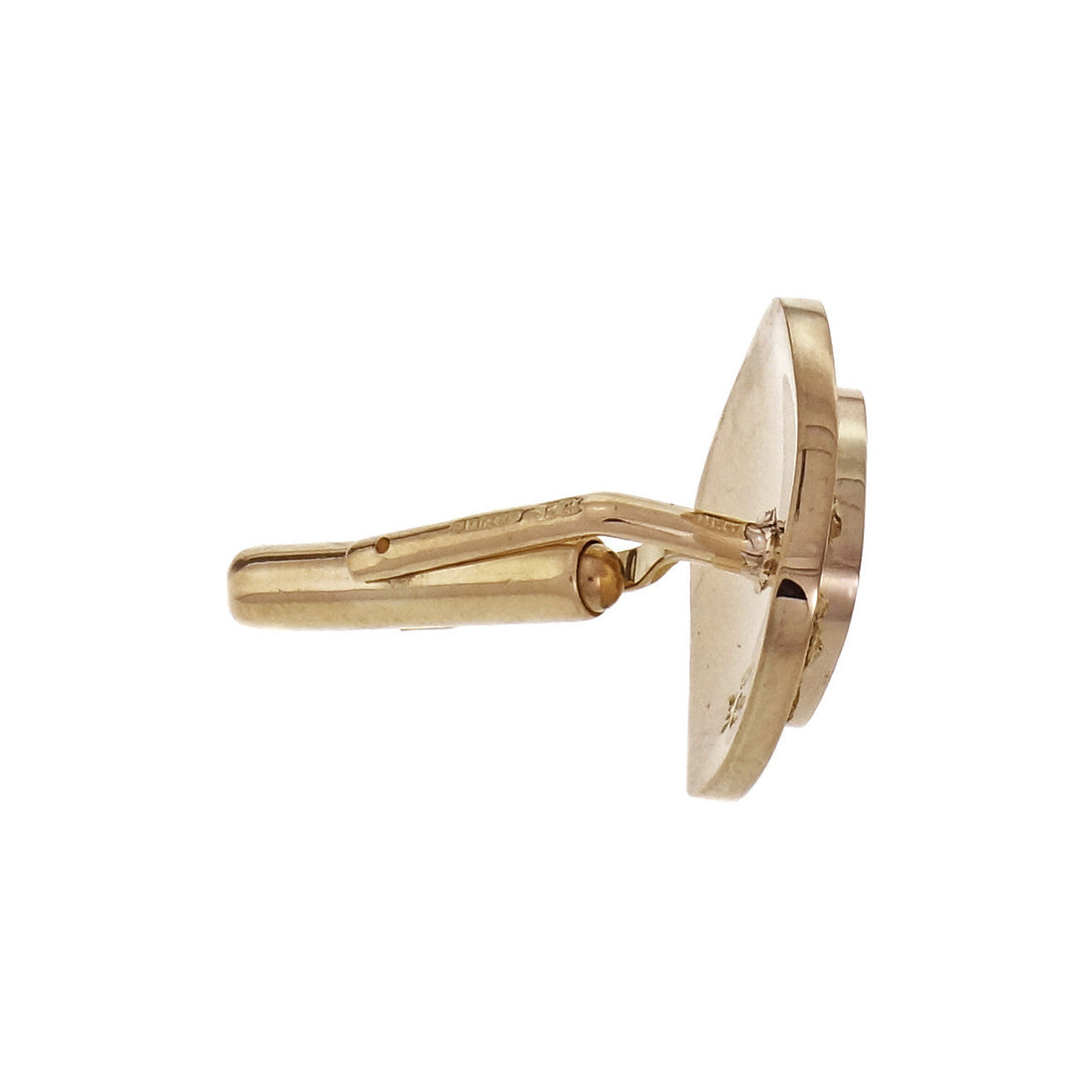 Estate Natural Untreated Lapis Cufflinks Gold Nugget Frame – image 4