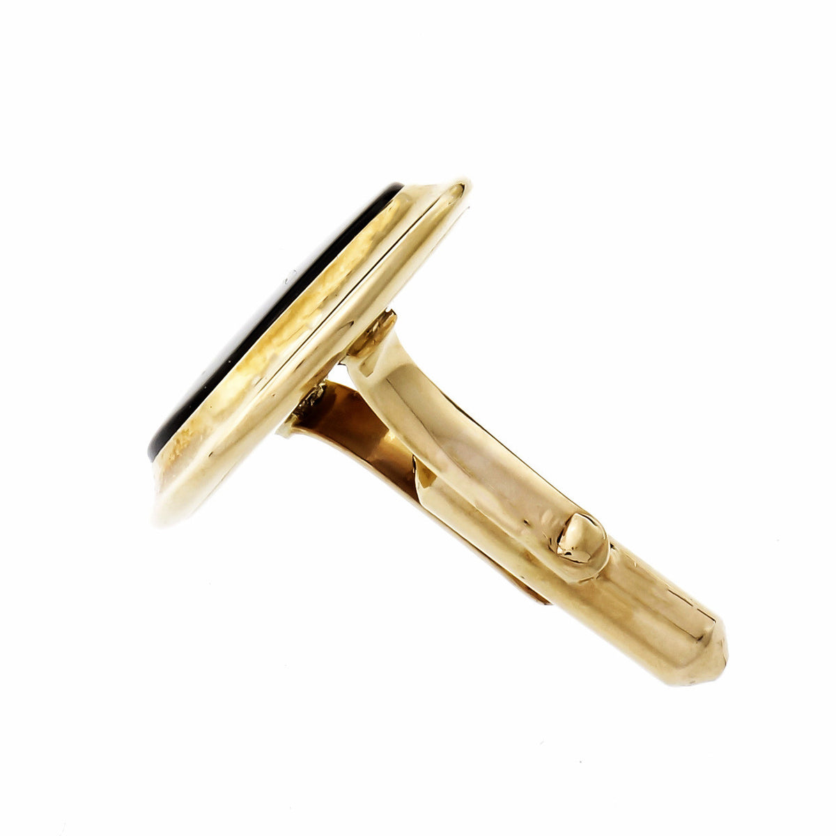 Dolan &amp; Bullock Black Onyx Cufflinks 14k Gold Cushion – image 4