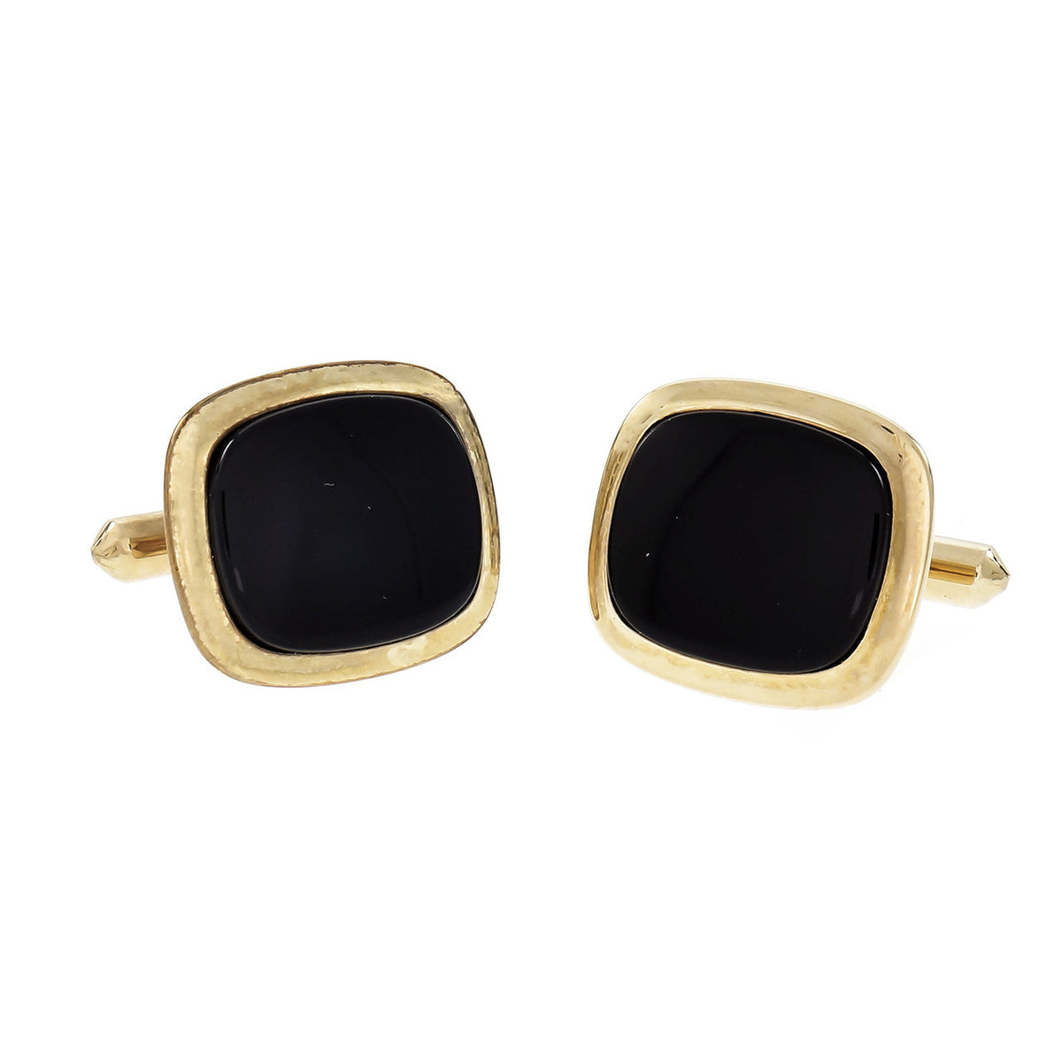 Dolan & Bullock Black Onyx Cufflinks 14k Gold Cushion