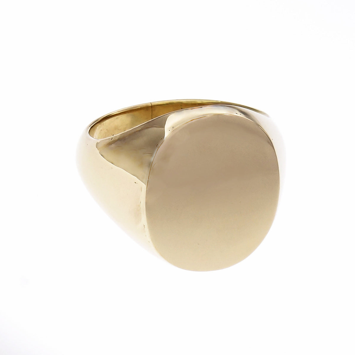 Tiffany & Co 14k 1970 Unengraved Men’s Signet Ring Large Oval Top