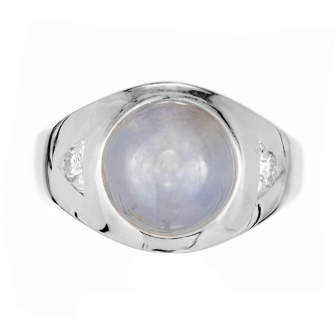 Gia Certified 9.00 Carat Natural Star Diamond White Gold Mens Ring – image 2