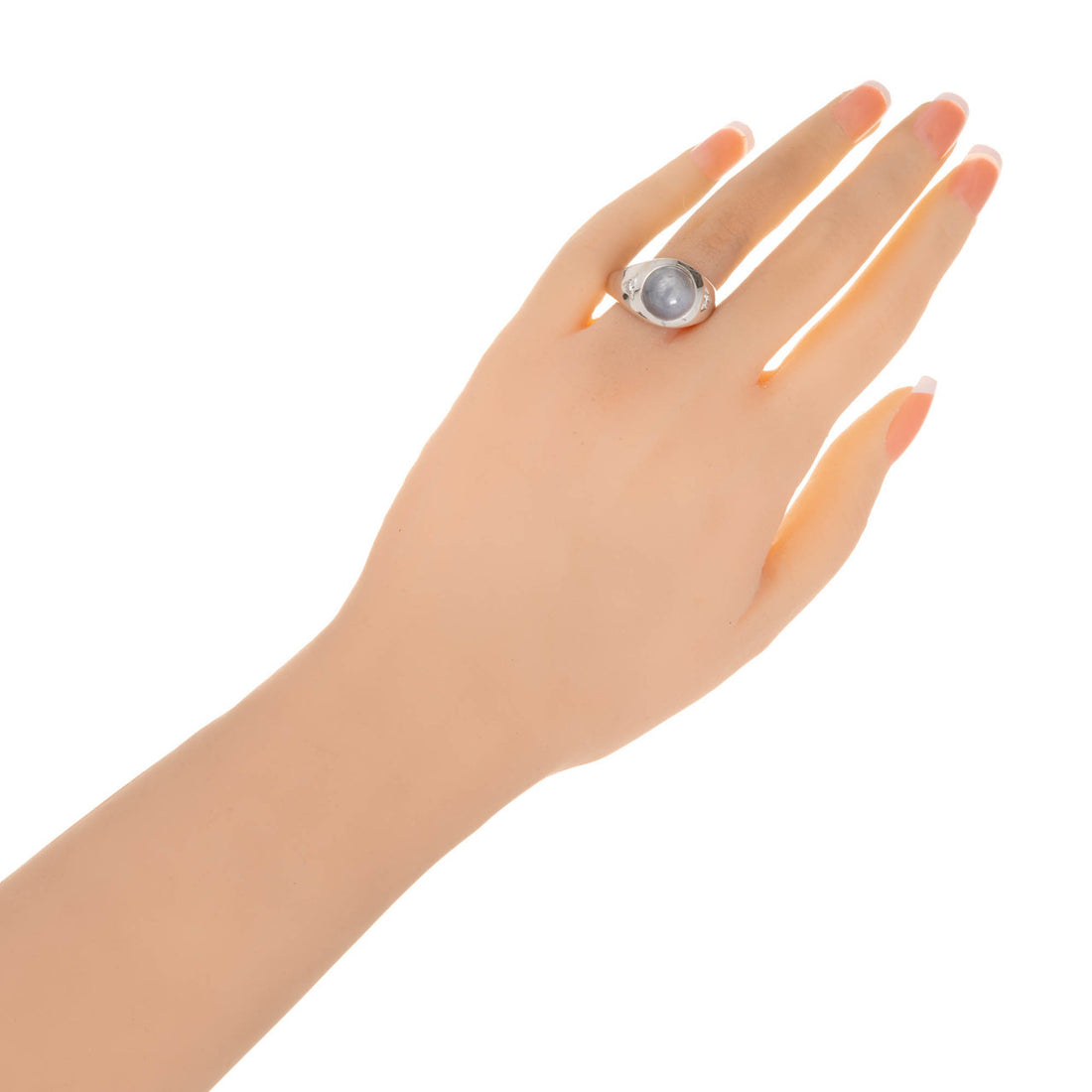 Gia Certified 9.00 Carat Natural Star Diamond White Gold Mens Ring – image 6