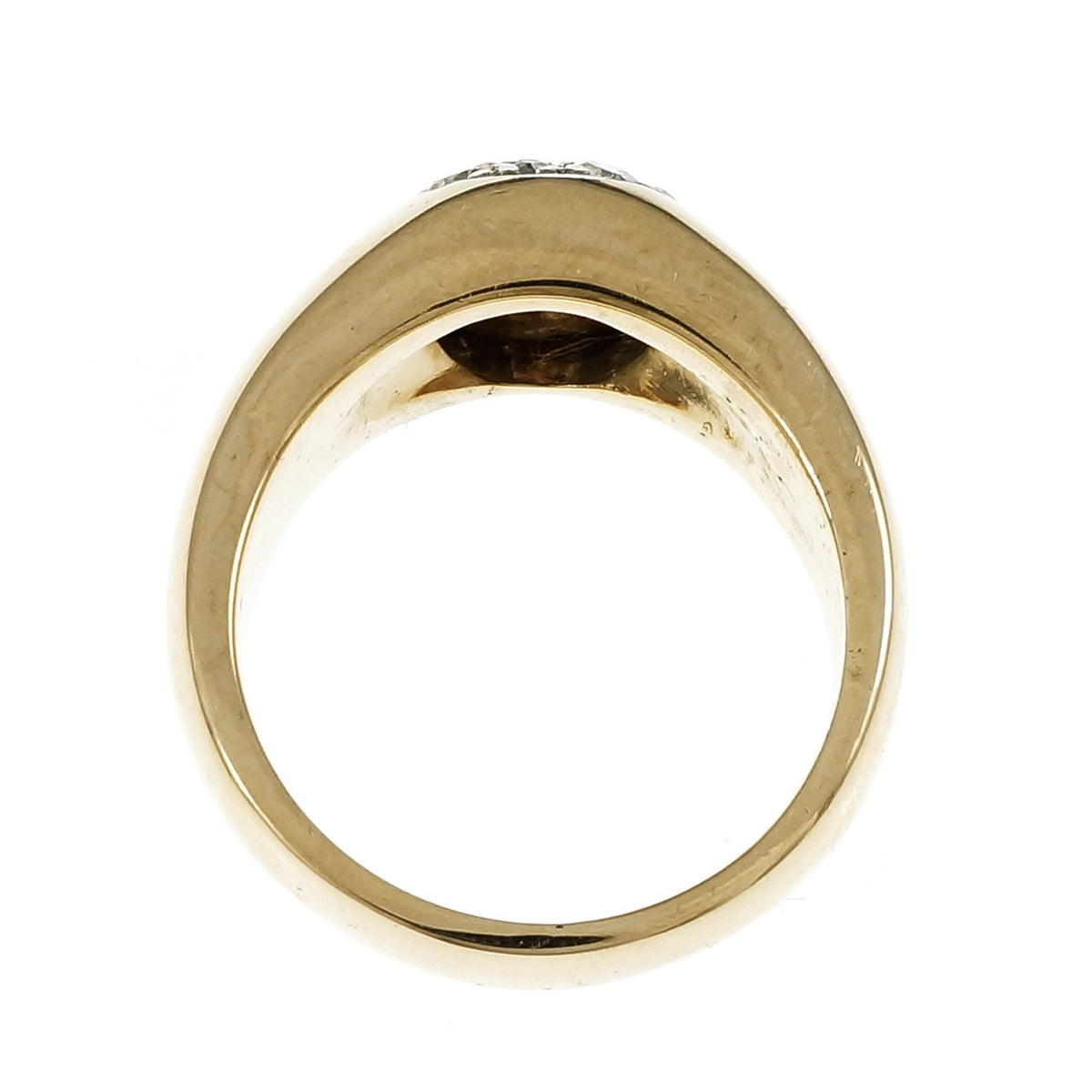 Men’s Estate Diamond Ring Old European Cut 14k Gold Platinum – image 5