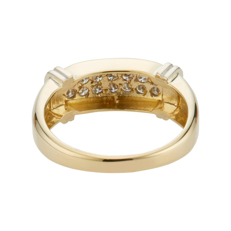 .42 Carat Diamond Yellow White Gold Mens Band Ring – image 4