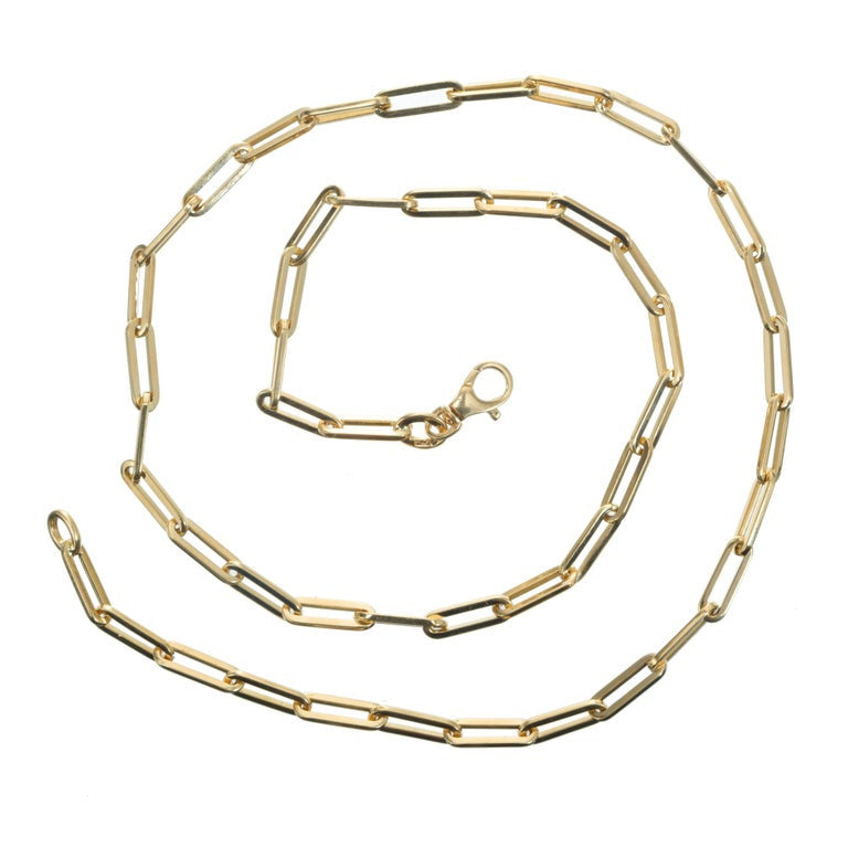 14k Yellow Gold Paper Clip Link Necklace – image 3