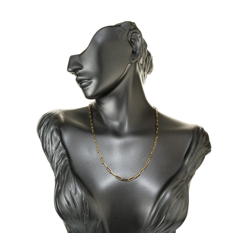 14k Yellow Gold Paper Clip Link Necklace – image 5