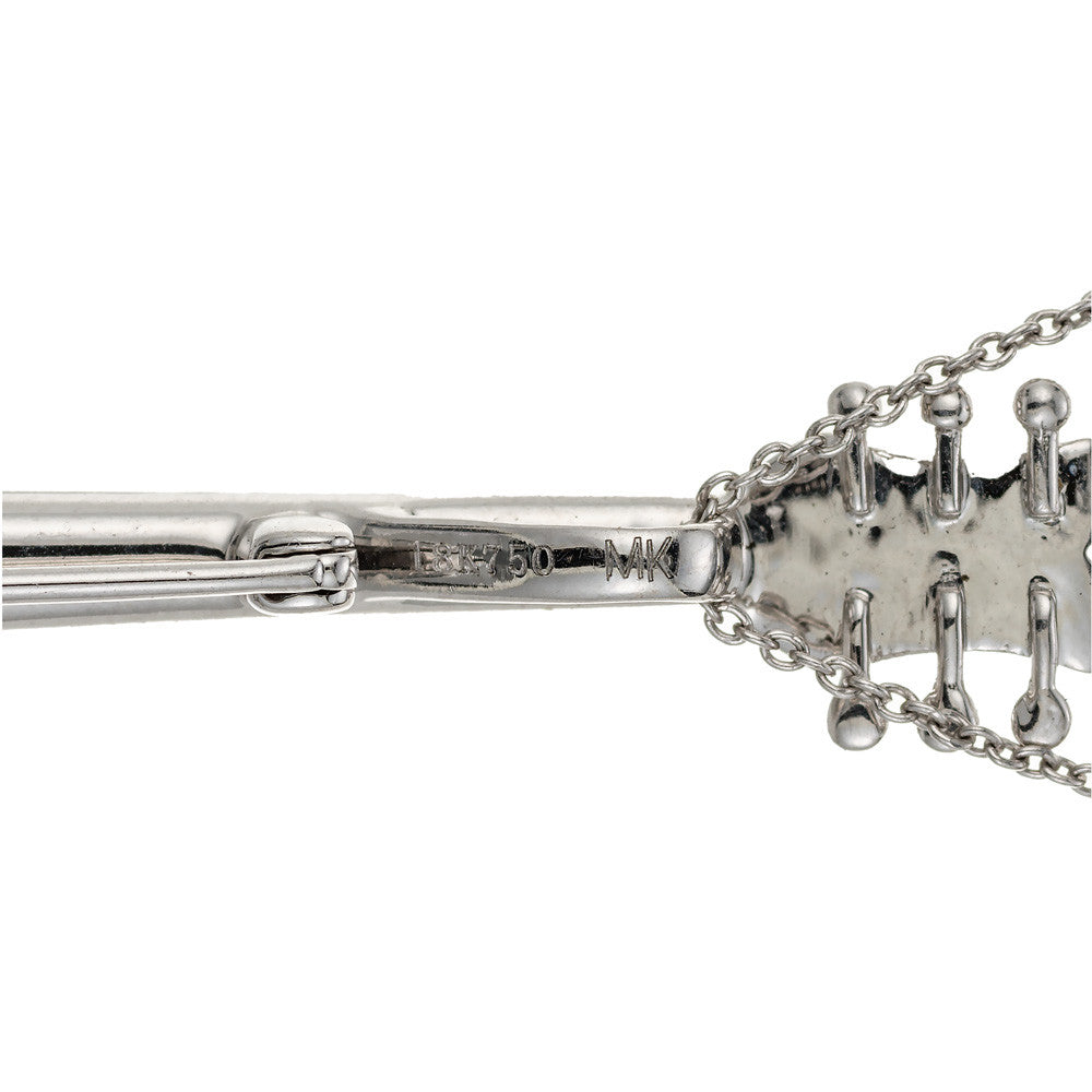 18k White Gold Guitar Brooch Pendant Necklace – image 5
