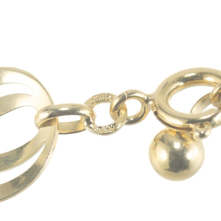 14k Yellow Gold Designer Swirl Link Necklace – image 5