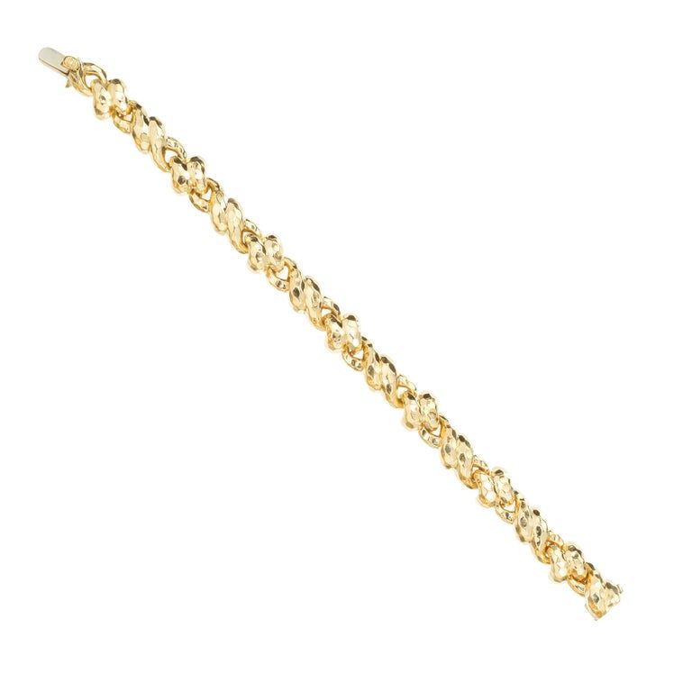 C. Vollrath Yellow Gold Textured Link Bracelet – image 3