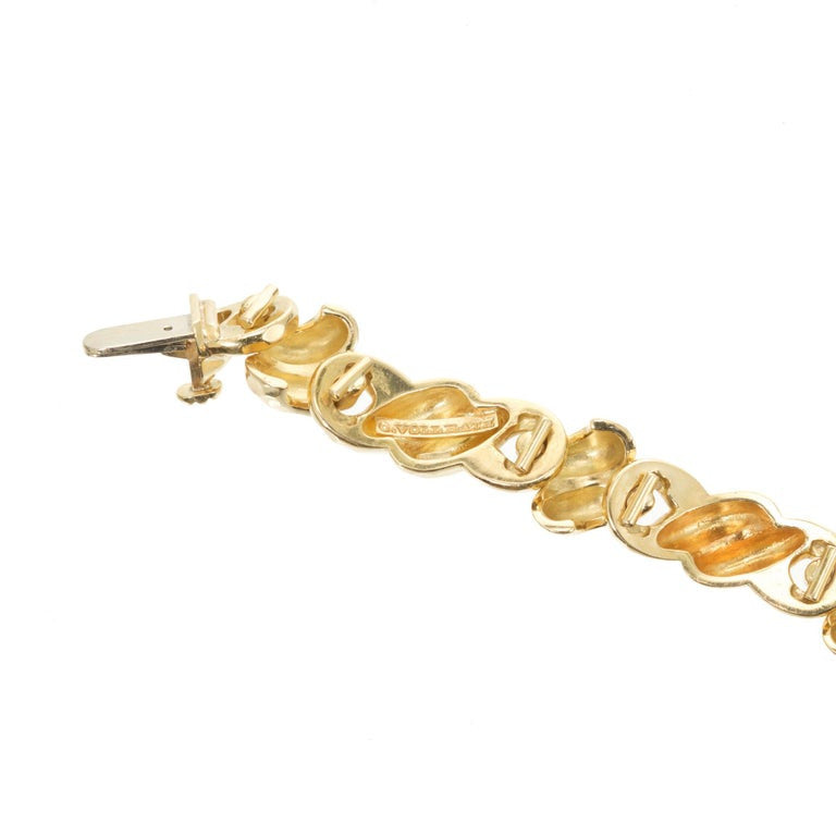 C. Vollrath Yellow Gold Textured Link Bracelet – image 5