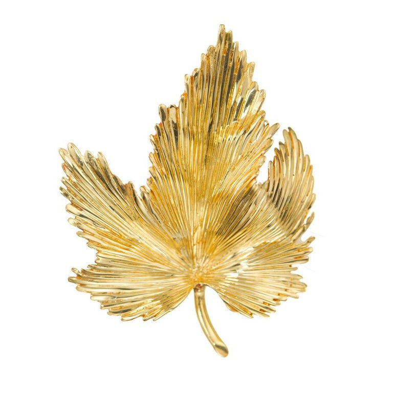 Tiffany & Co Yellow Gold Leaf Brooch – image 2