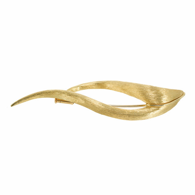 Henry Dunay Yellow Gold Swirl Brooch