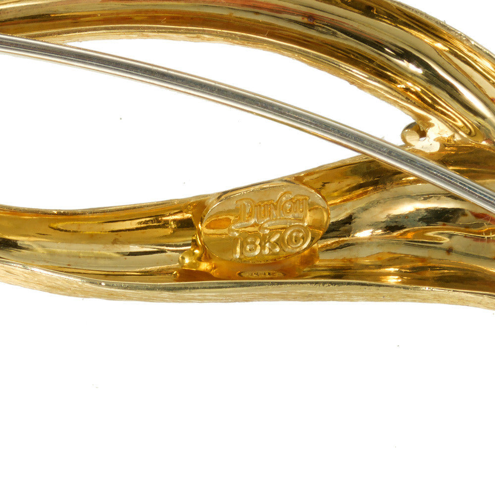Henry Dunay Yellow Gold Swirl Brooch – image 4
