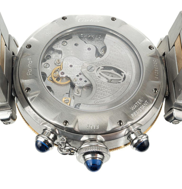 Cartier Pasha Chronograph Ladies Yellow Gold Steel Wristwatch – image 4