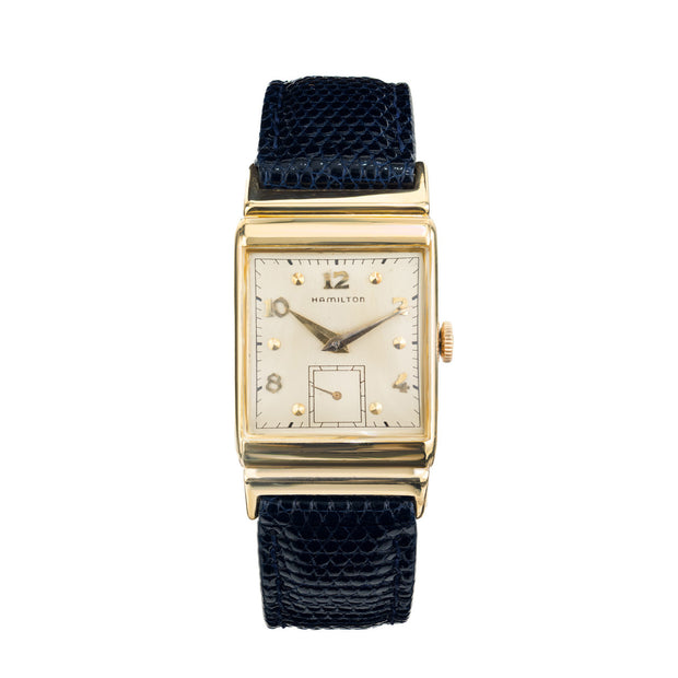 Hamilton Yellow Gold Mens Tank Wristwatch