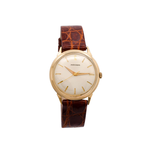Movado Yellow Gold Vintage Mens Wristwatch