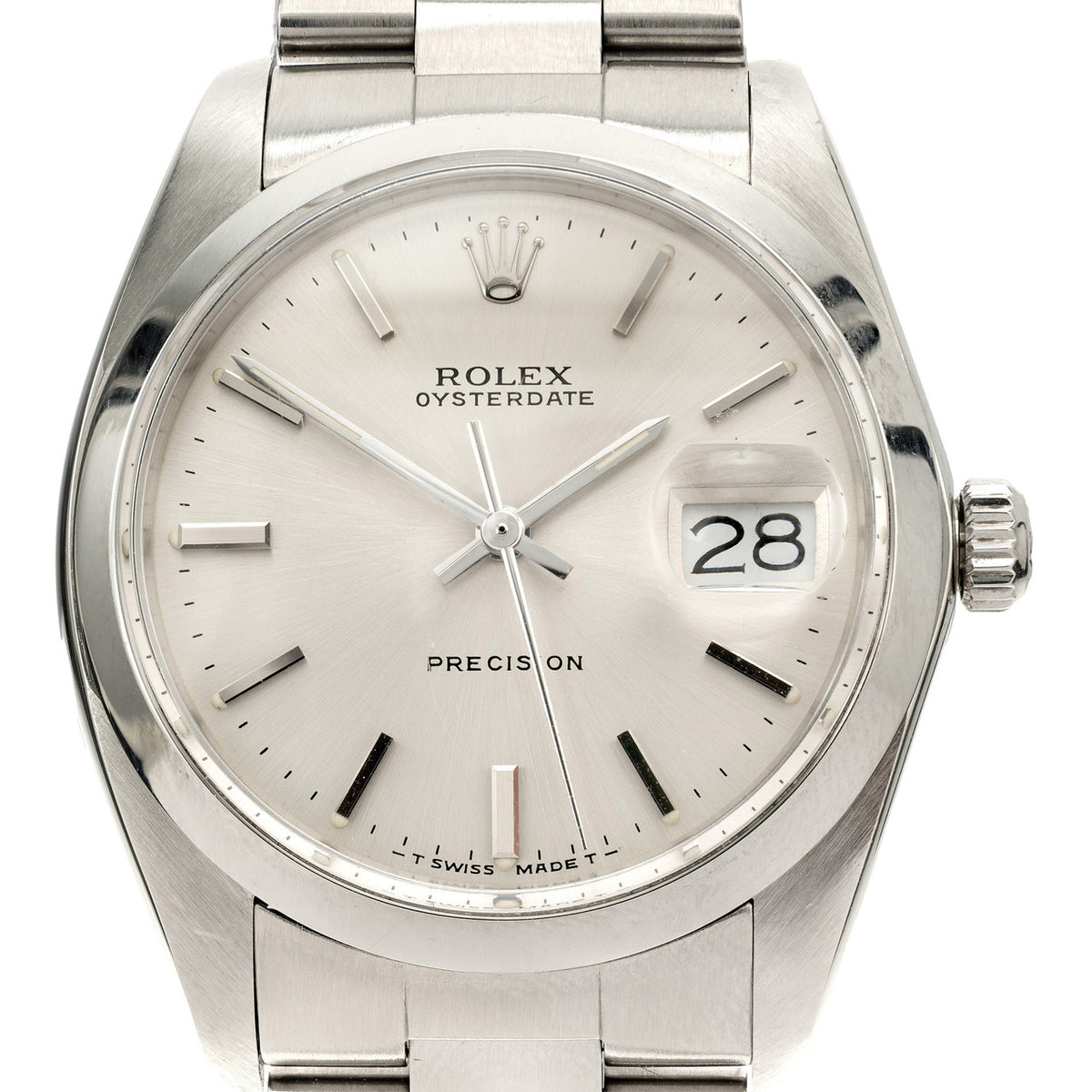 Rolex Stainless Steel Oyster Date Percision Wristwatch – image 3