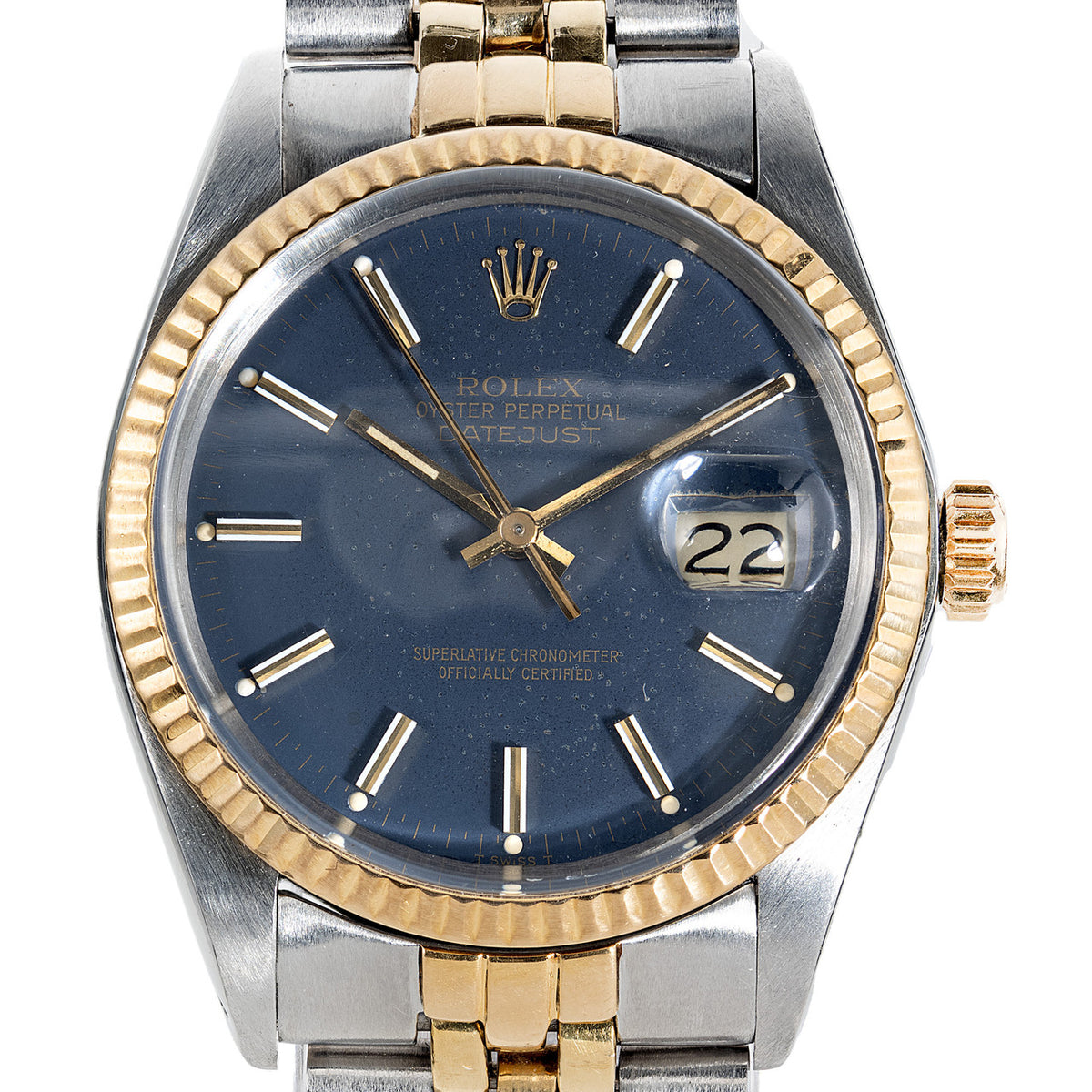 Rolex 18k Yellow Gold Stainless Steel Datejust Wristwatch – image 2