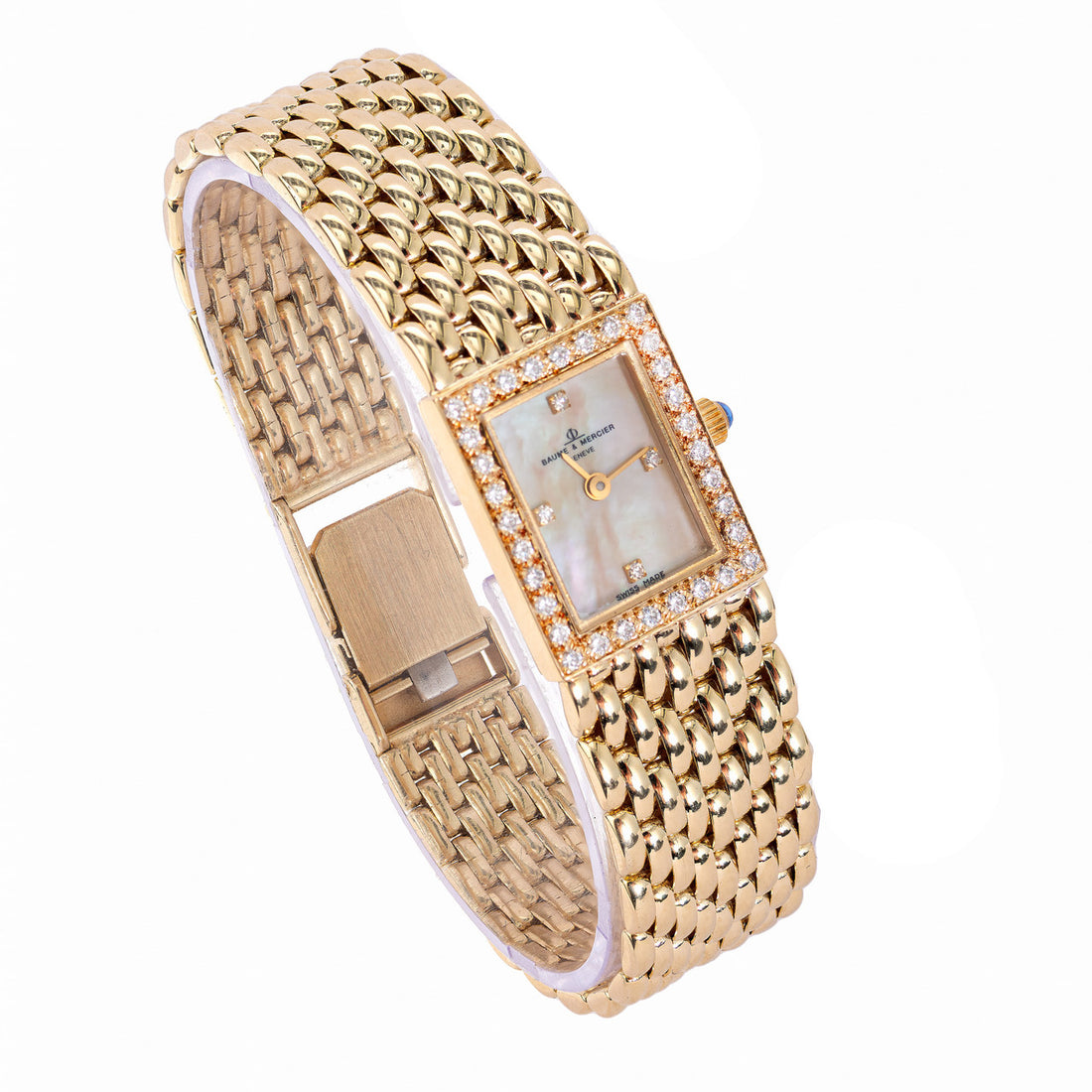 Baume and Mercier .17 Carat Diamond Yellow Gold Ladies Wristwatch – image 3